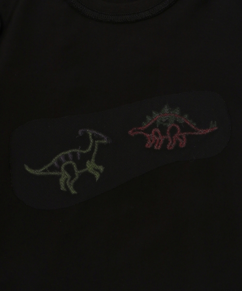 kladskap（クレードスコープ）の「恐竜アップリケ長袖Tシャツ（Tシャツ/カットソー・キッズ・ブラック/アイボリー・110cm/90cm/80ｃｍ/100cm/120cm/130cm）」の7枚目の写真