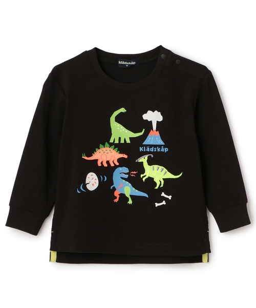 kladskap（クレードスコープ）の「恐竜アップリケ長袖Tシャツ（Tシャツ/カットソー・キッズ・ブラック/アイボリー・110cm/90cm/80ｃｍ/100cm/120cm/130cm）」の13枚目の写真