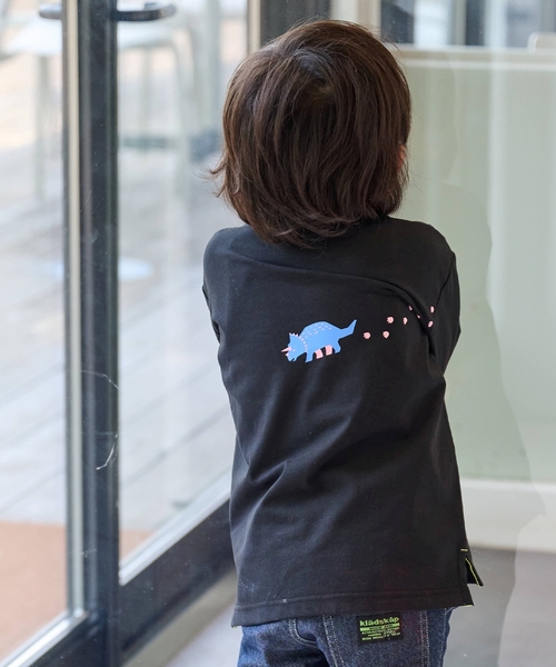 kladskap（クレードスコープ）の「恐竜アップリケ長袖Tシャツ（Tシャツ/カットソー・キッズ・ブラック/アイボリー・110cm/90cm/80ｃｍ/100cm/120cm/130cm）」の16枚目の写真