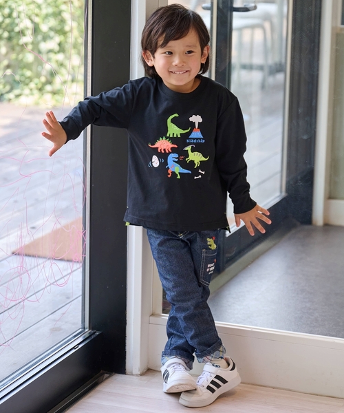 kladskap（クレードスコープ）の「恐竜アップリケ長袖Tシャツ（Tシャツ/カットソー・キッズ・ブラック/アイボリー・110cm/90cm/80ｃｍ/100cm/120cm/130cm）」の17枚目の写真