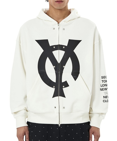 OY(オーワイ)の「『OY/オーワイ』BIG LOGO STUD HOODIE ZIP UP/ビッグロゴスタッドジップアップパーカー(パーカー・レディース・ホワイト/ブラック・L/M)」の15枚目の写真
