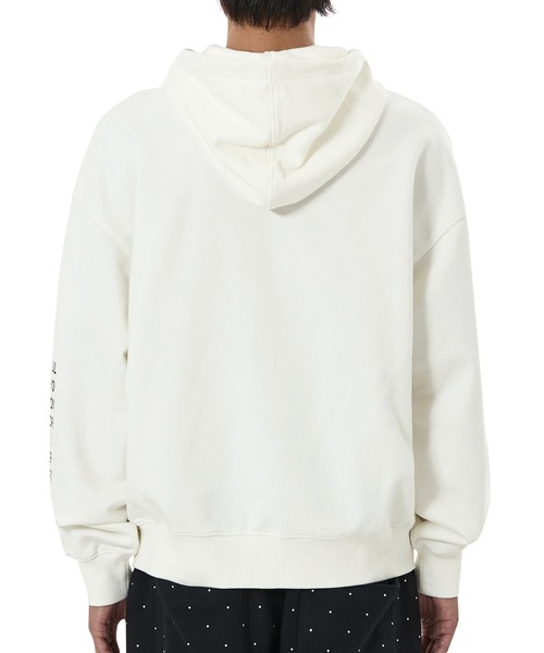 OY(オーワイ)の「『OY/オーワイ』BIG LOGO STUD HOODIE ZIP UP/ビッグロゴスタッドジップアップパーカー(パーカー・レディース・ホワイト/ブラック・L/M)」の3枚目の写真
