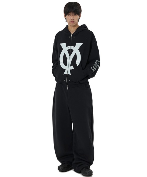 OY/オーワイ』BIG LOGO STUD HOODIE ZIP UP/ビッグロゴスタッドジップ