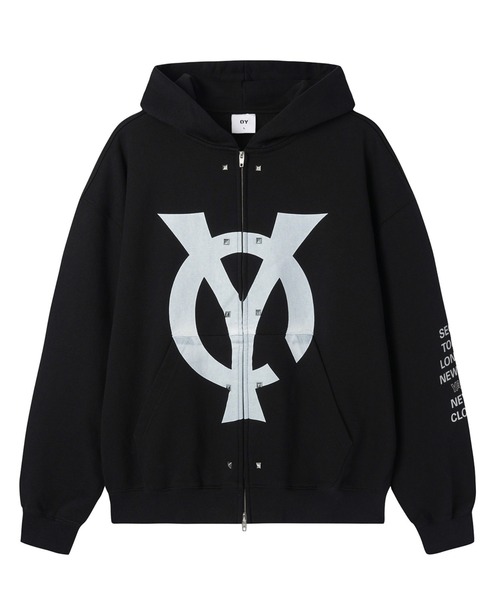 OY/オーワイ』BIG LOGO STUD HOODIE ZIP UP/ビッグロゴスタッドジップ