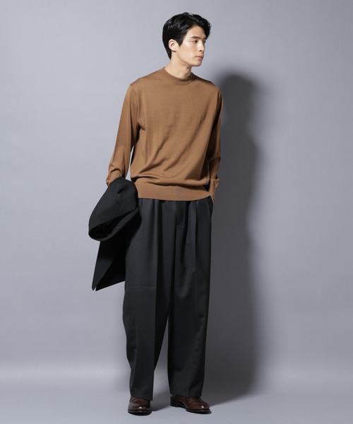 毛玉レスニット」ファインゲージクルーネック（ニット/セーター