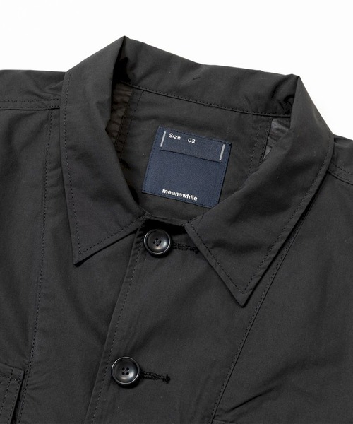 meanswhile（ミーンズワイル）の「Paper Touch Feather Blouson（ブルゾン・メンズ・ネイビー/ベージュ/ブラック・3(L)/2(M)/4(XL)）」の11枚目の写真