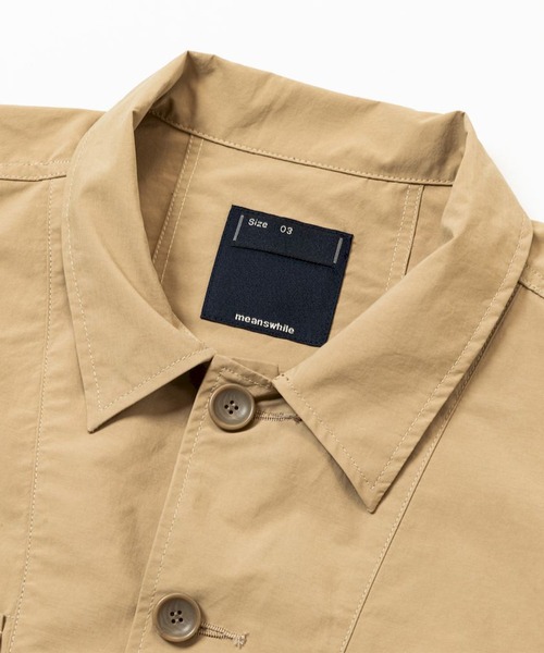meanswhile（ミーンズワイル）の「Paper Touch Feather Blouson（ブルゾン・メンズ・ネイビー/ベージュ/ブラック・3(L)/2(M)/4(XL)）」の5枚目の写真
