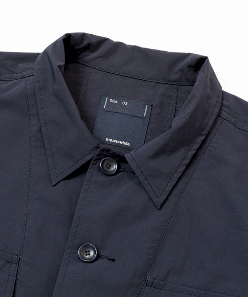 meanswhile（ミーンズワイル）の「Paper Touch Feather Blouson（ブルゾン・メンズ・ネイビー/ベージュ/ブラック・3(L)/2(M)/4(XL)）」の18枚目の写真