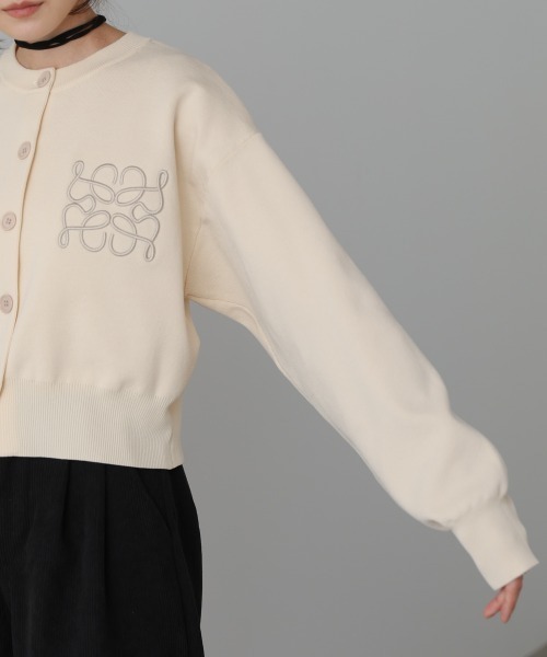 Bab(バブ)の「コード刺繍ニットカーディガン(カーディガン/ボレロ・レディース・ブラウン/アイボリー/ブラック・FREE)」の13枚目の写真