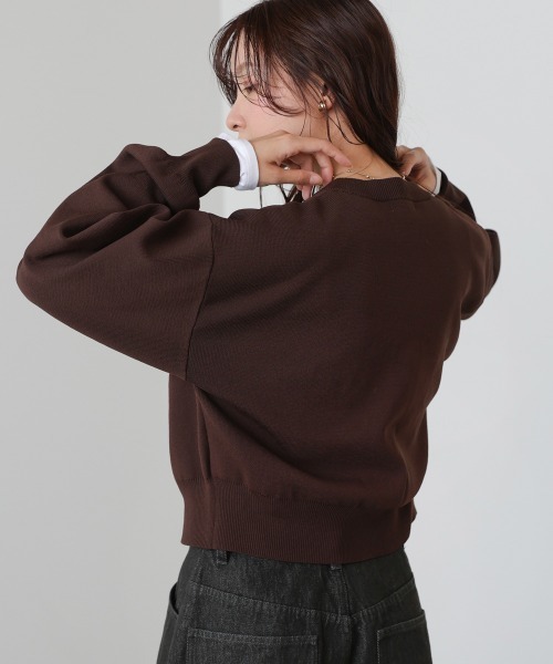 Bab(バブ)の「コード刺繍ニットカーディガン(カーディガン/ボレロ・レディース・ブラウン/アイボリー/ブラック・FREE)」の16枚目の写真