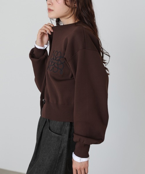Bab(バブ)の「コード刺繍ニットカーディガン(カーディガン/ボレロ・レディース・ブラウン/アイボリー/ブラック・FREE)」の20枚目の写真