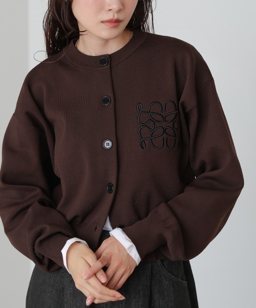 Bab(バブ)の「コード刺繍ニットカーディガン(カーディガン/ボレロ・レディース・ブラウン/アイボリー/ブラック・FREE)」の21枚目の写真