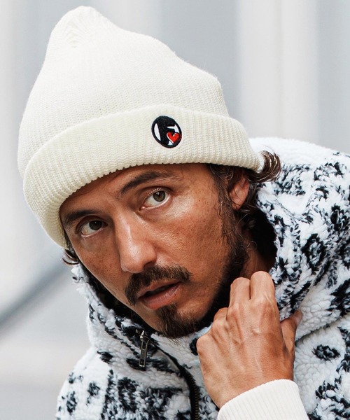 mko13110-Logo Patch Knit Cap ニット帽(F25F320)（ニットキャップ