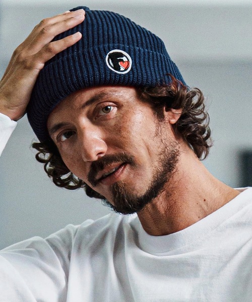 felkod(フィルコッド)の「mko13110-Logo Patch Knit Cap ニット帽(F25F320)(ニットキャップ/ビーニー・メンズ・ブラック/グレー/オフホワイト/インディゴブルー・FREE)」の4枚目の写真