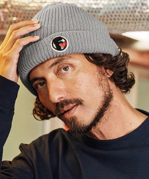 mko13110-Logo Patch Knit Cap ニット帽(F25F320)（ニットキャップ