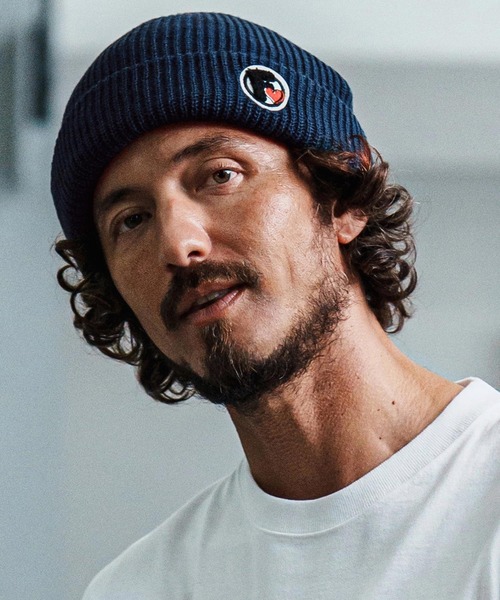 mko13110-Logo Patch Knit Cap ニット帽(F25F320)（ニットキャップ