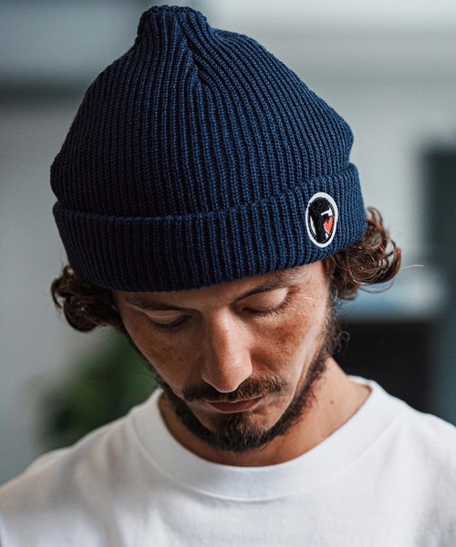mko13110-Logo Patch Knit Cap ニット帽(F25F320)（ニットキャップ