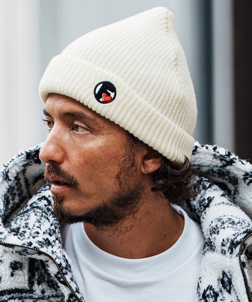 mko13110-Logo Patch Knit Cap ニット帽(F25F320)（ニットキャップ