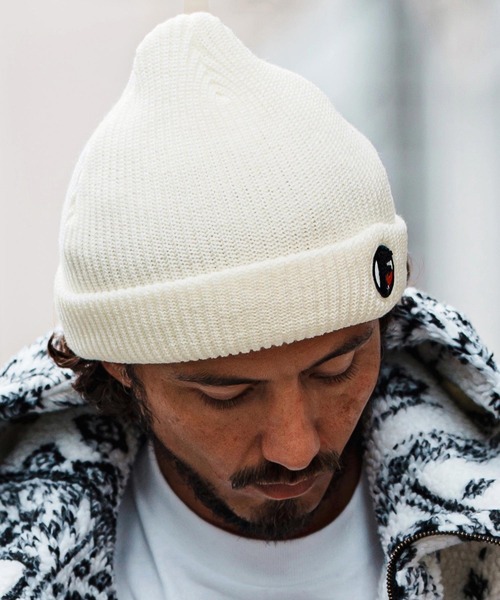 mko13110-Logo Patch Knit Cap ニット帽(F25F320)（ニットキャップ