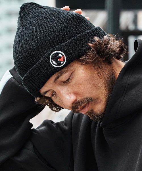 mko13110-Logo Patch Knit Cap ニット帽(F25F320)（ニットキャップ