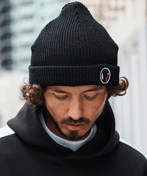 mko13110-Logo Patch Knit Cap ニット帽(F25F320)（ニットキャップ