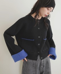 LIAN | アルパカタッチバイカラーカーディガン(カーディガン/ボレロ)