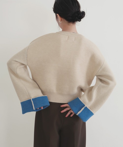 LIAN（リアン）の「アルパカタッチバイカラーカーディガン（カーディガン/ボレロ・レディース・チャコールグレー/ブラック/アイボリー/ブラウン・FREE）」の20枚目の写真