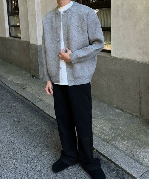 Otte(オッテ)の「ラウンドネックニットカーディガン(カーディガン/ボレロ・メンズ・ブラック/グレー・SMALL/MEDIUM/LARGE/X-LARGE)」の18枚目の写真