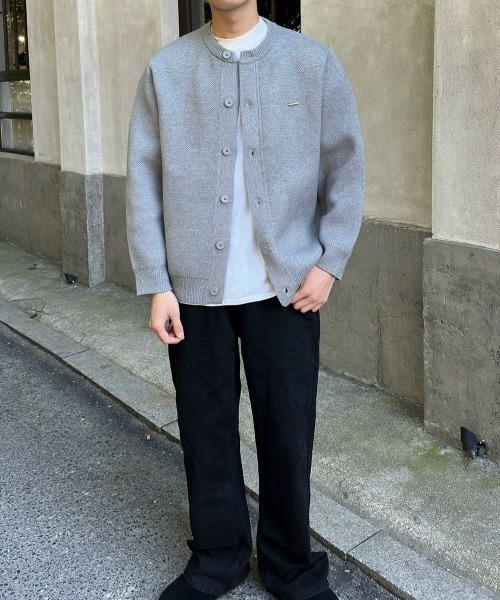 Otte(オッテ)の「ラウンドネックニットカーディガン(カーディガン/ボレロ・メンズ・ブラック/グレー・SMALL/MEDIUM/LARGE/X-LARGE)」の19枚目の写真