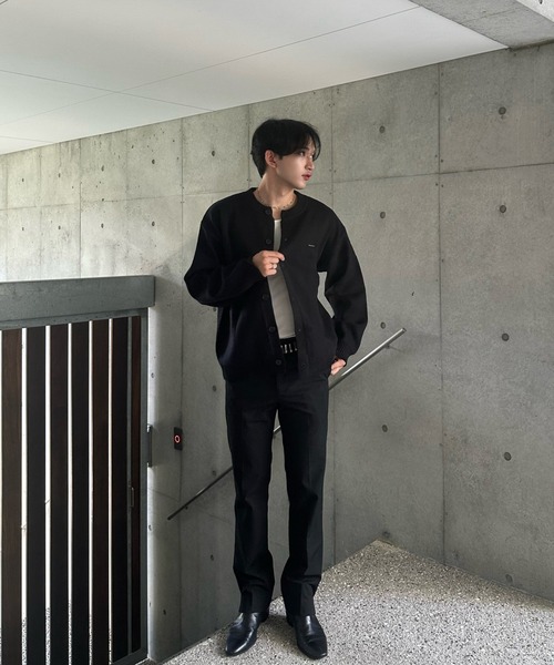 Otte(オッテ)の「ラウンドネックニットカーディガン(カーディガン/ボレロ・メンズ・ブラック/グレー・SMALL/MEDIUM/LARGE/X-LARGE)」の10枚目の写真