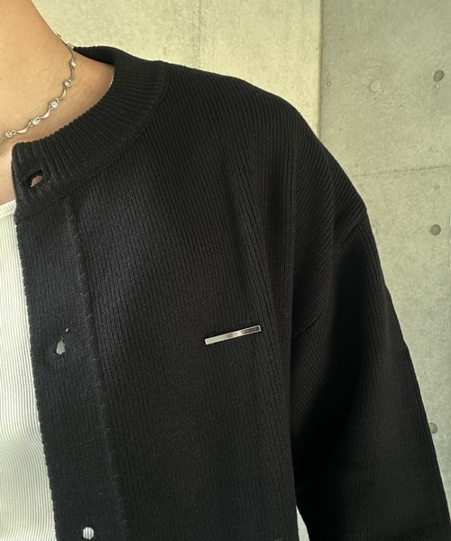 Otte(オッテ)の「ラウンドネックニットカーディガン(カーディガン/ボレロ・メンズ・ブラック/グレー・SMALL/MEDIUM/LARGE/X-LARGE)」の13枚目の写真