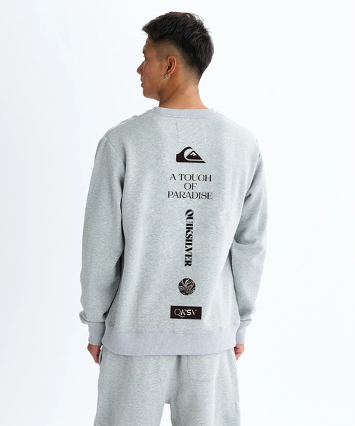 Quiksilver(クイックシルバー)の「BW VERTICAL LOGO SWE /クイックシルバーサイドポケット付きロゴプリントプルオーバースウェットトレーナー(スウェット・メンズ・ブラック/グレー/ブルー・X-LARGE/LARGE/MEDIUM)」の3枚目の写真