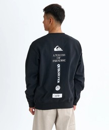 Quiksilver（クイックシルバー）の「BW VERTICAL LOGO SWE /クイックシルバーサイドポケット付きロゴプリントプルオーバースウェットトレーナー（スウェット）」