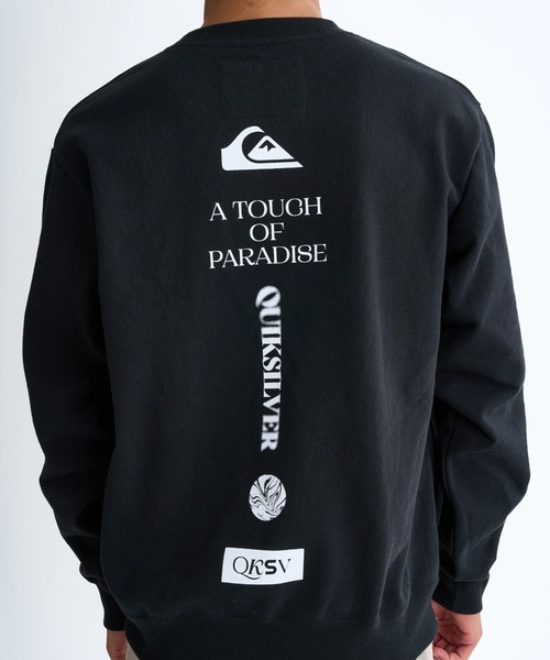 Quiksilver(クイックシルバー)の「BW VERTICAL LOGO SWE /クイックシルバーサイドポケット付きロゴプリントプルオーバースウェットトレーナー(スウェット・メンズ・ブラック/グレー/ブルー・X-LARGE/LARGE/MEDIUM)」の6枚目の写真