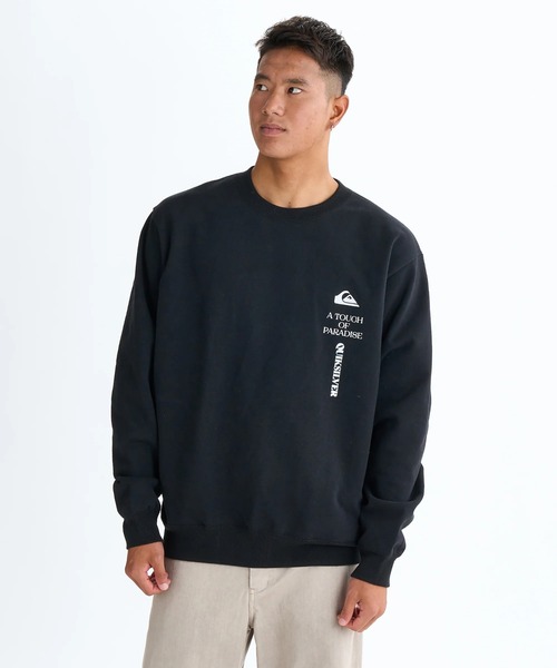 Quiksilver(クイックシルバー)の「BW VERTICAL LOGO SWE /クイックシルバーサイドポケット付きロゴプリントプルオーバースウェットトレーナー(スウェット・メンズ・ブラック/グレー/ブルー・X-LARGE/LARGE/MEDIUM)」の9枚目の写真