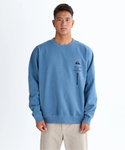 Quiksilver(クイックシルバー)の「BW VERTICAL LOGO SWE /クイックシルバーサイドポケット付きロゴプリントプルオーバースウェットトレーナー(スウェット・メンズ・ブラック/グレー/ブルー・X-LARGE/LARGE/MEDIUM)」の13枚目の写真