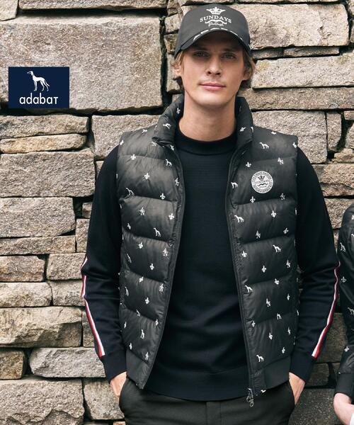 セール】【新レーベル ADABAT NAVY】エンブロイダリーモノグラム中綿 セール】【新レーベル ADABAT NAVY】エンブロイダリーモノグラム中綿