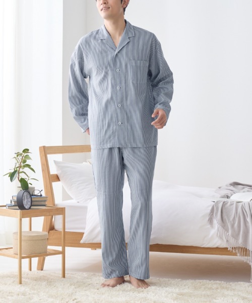 アセドロン パジャマ 長袖長パンツ Wガーゼ ベタつき瞬時にどこへやら