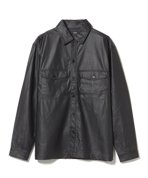 BEAMS HEART（ビームスハート）の「フェイクレザー CPO シャツ（シャツ/ブラウス・メンズ・ブラック/ダークブラウン・SMALL/MEDIUM/LARGE）」の3枚目の写真