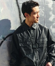 BEAMS HEART | フェイクレザー CPO シャツ(シャツ/ブラウス)