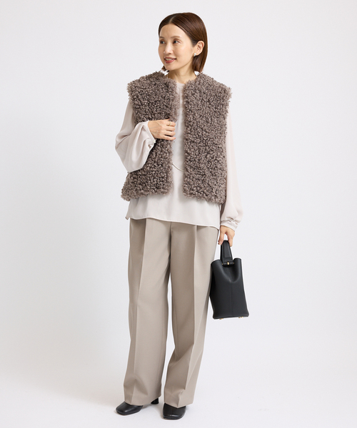 ジョーゼットリブネックブラウス（シャツ/ブラウス）｜IENA（イエナ