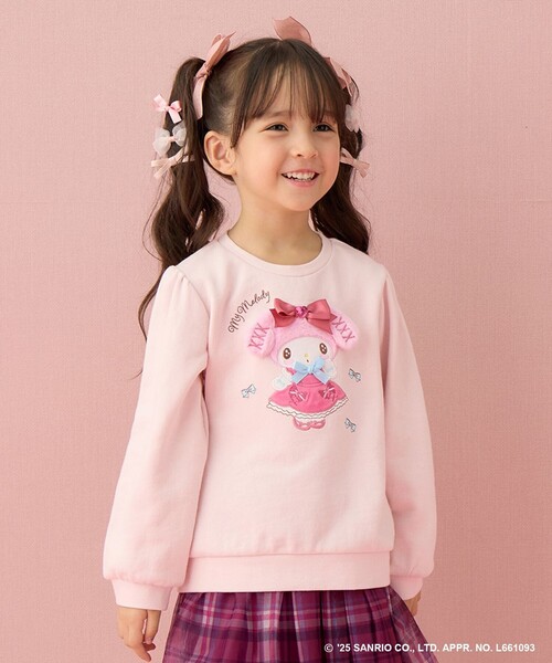 セール】【マイメロディ＆クロミ×ANY KIDS】アップリケ トレーナー