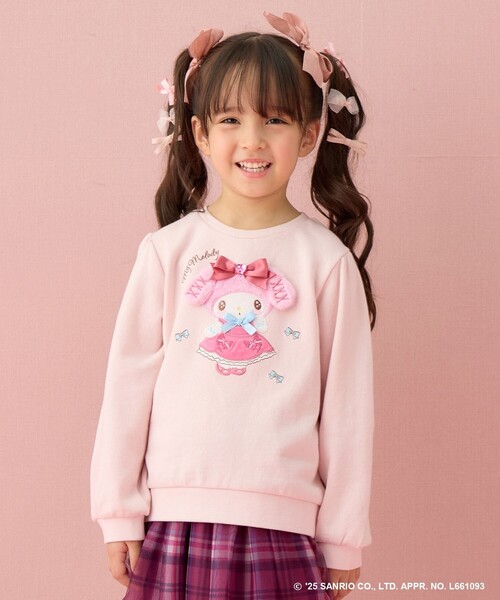 マイメロディ＆クロミ×ANY KIDS】アップリケ トレーナー（スウェット