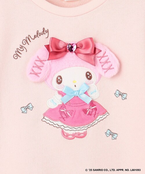 マイメロディ＆クロミ×ANY KIDS】アップリケ トレーナー（スウェット