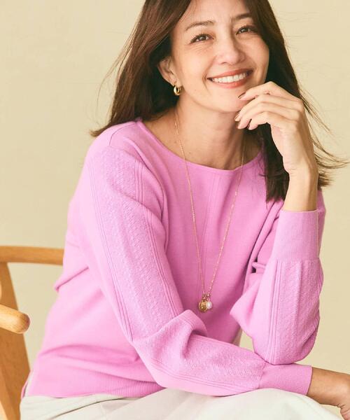 セール】【選べる6色／長く着られる◎】ボートネックニット（ニット