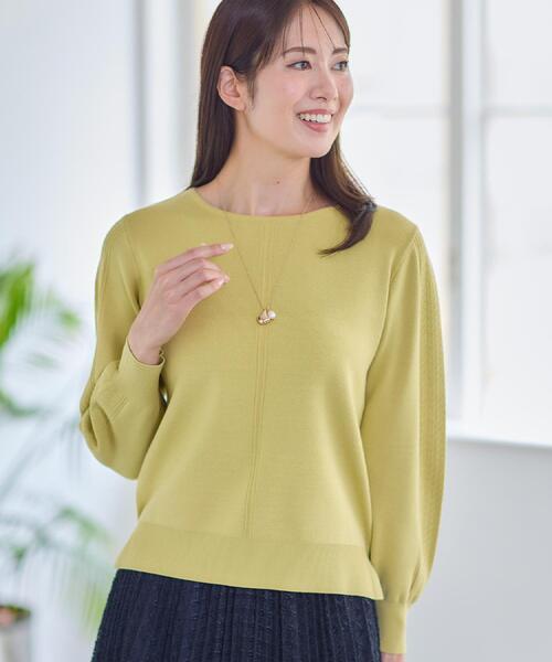 Reflect（リフレクト）の「【選べる6色／長く着られる◎】ボートネックニット（ニット/セーター・レディース・ブラック/ライトグレー/ライトブルー/マスタード/ピンク系/レッド系1・09/07/15 /13/11/05）」の5枚目の写真