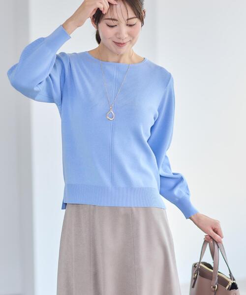 セール】【選べる6色／長く着られる◎】ボートネックニット（ニット