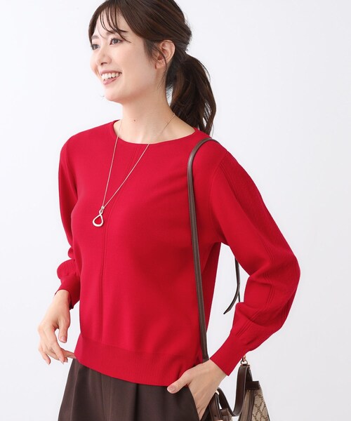 セール】【選べる6色／長く着られる◎】ボートネックニット（ニット