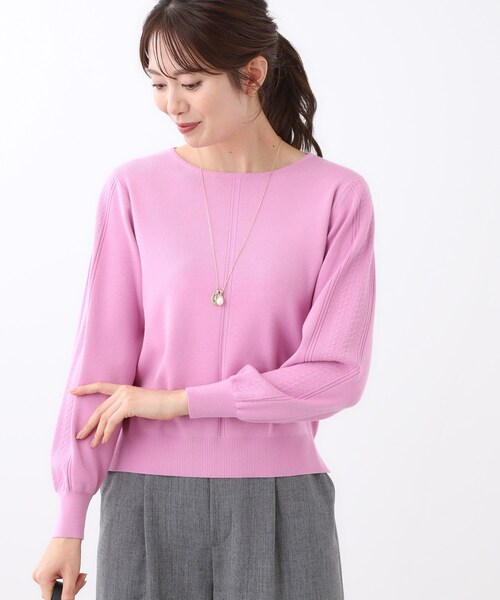 Reflect（リフレクト）の「【選べる6色／長く着られる◎】ボートネックニット（ニット/セーター・レディース・ブラック/ライトグレー/ライトブルー/マスタード/ピンク系/レッド系1・09/07/15 /13/11/05）」の8枚目の写真