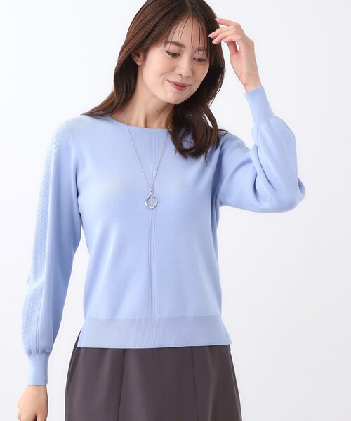 Reflect（リフレクト）の「【選べる6色／長く着られる◎】ボートネックニット（ニット/セーター・レディース・ブラック/ライトグレー/ライトブルー/マスタード/ピンク系/レッド系1・09/07/15 /13/11/05）」の12枚目の写真